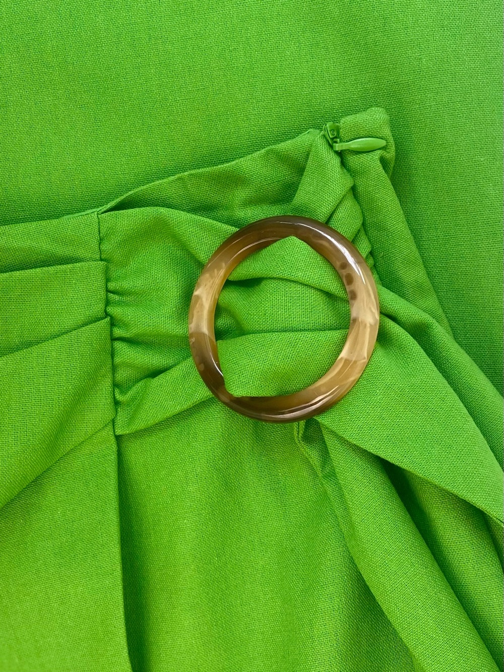 NWT Anthropologie Lost + Wander Ring Buckle Wrap Skirt in Green, Sizes S, M - Picture 9 of 11